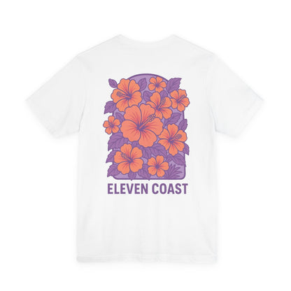 T Shirt For Men Casual Hibiscus Floral Lavender 