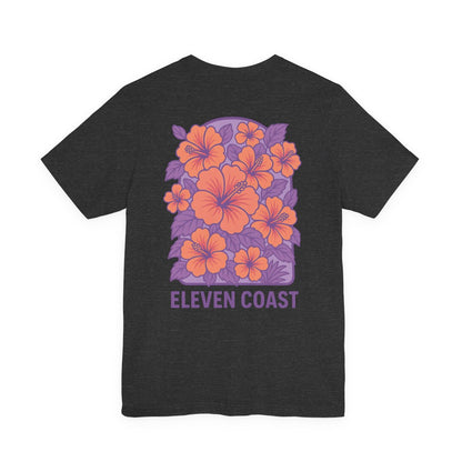 T Shirt For Men Casual Hibiscus Floral Lavender 