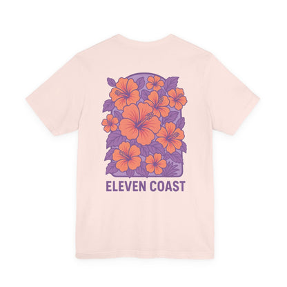 T Shirt For Men Casual Hibiscus Floral Lavender 