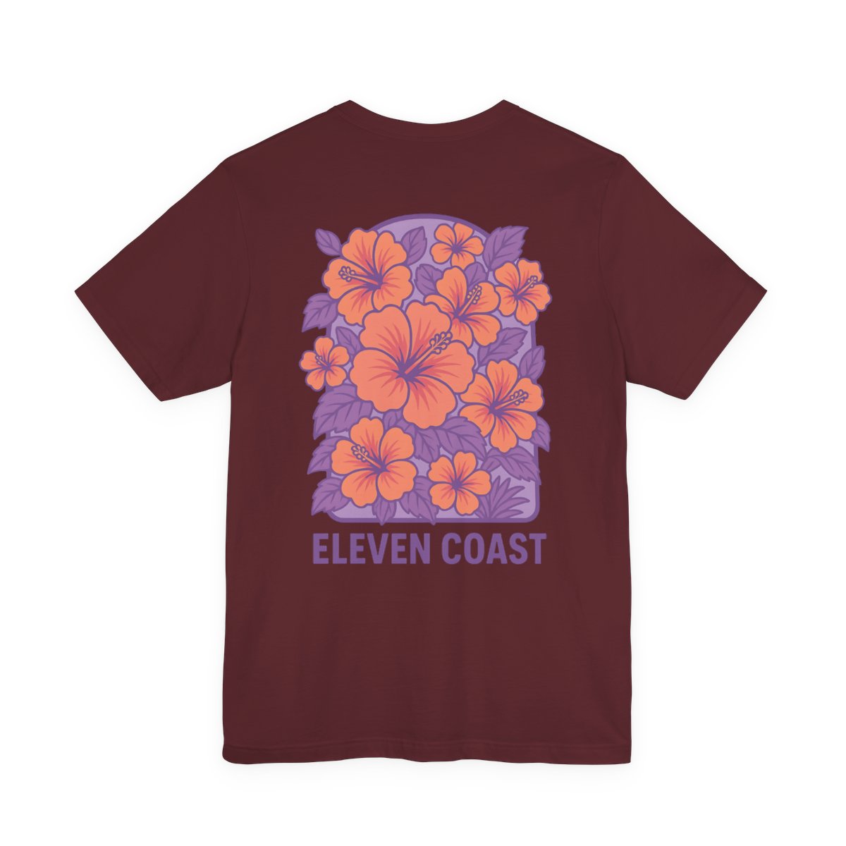 T Shirt For Men Casual Hibiscus Floral Lavender 
