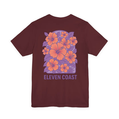 T Shirt For Men Casual Hibiscus Floral Lavender 