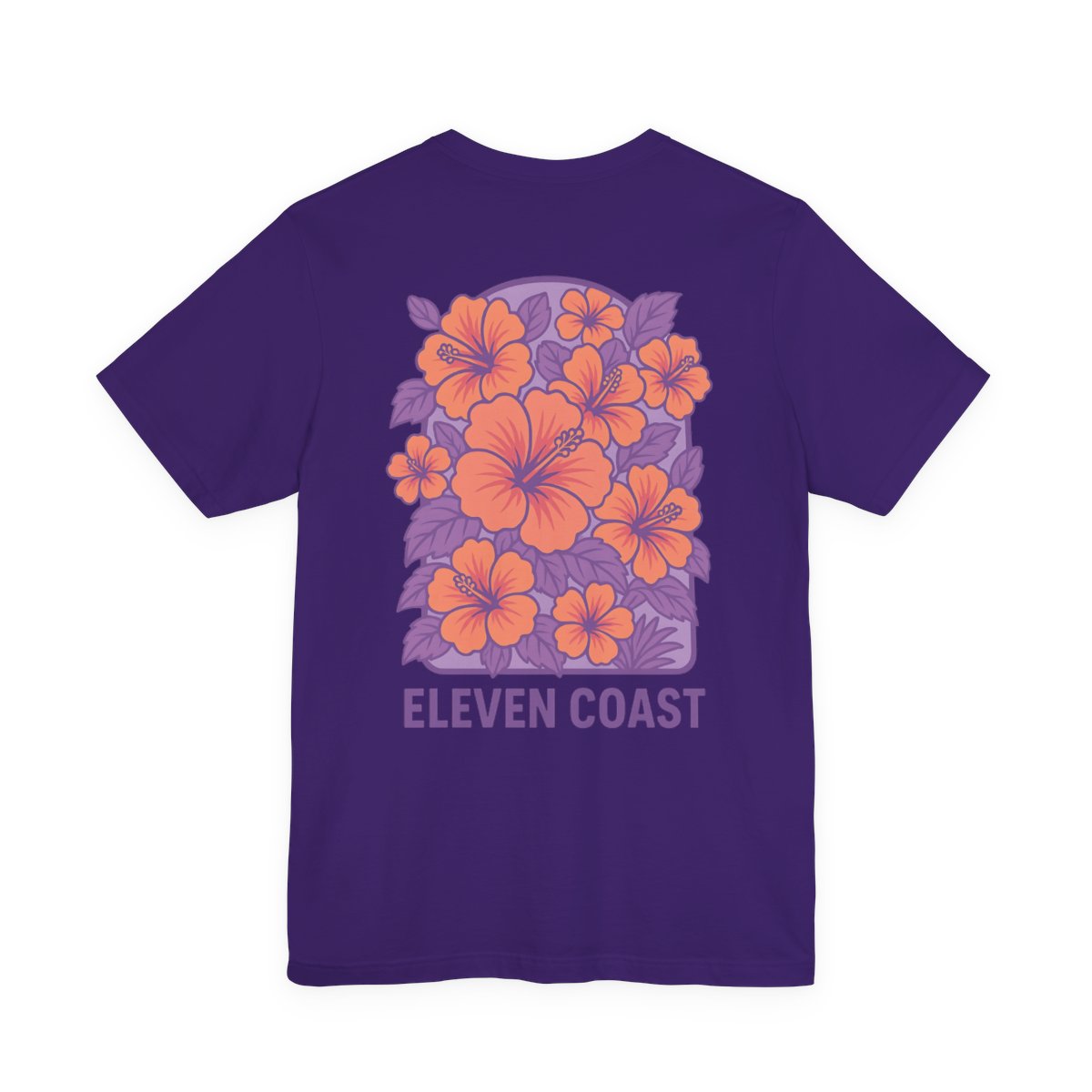 T Shirt For Men Casual Hibiscus Floral Lavender 