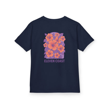 Kids Floral Hibiscus Shirt Lavender 