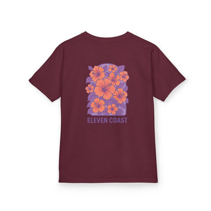 Kids Floral Hibiscus Shirt Lavender 