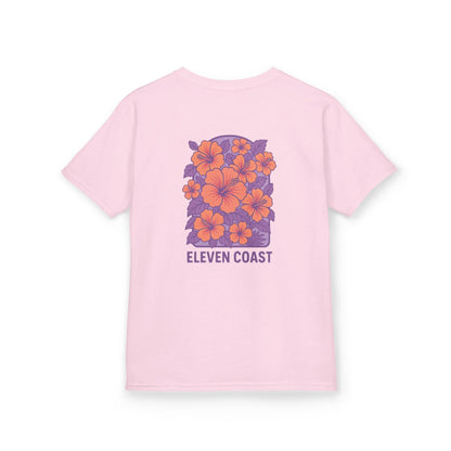 Kids Floral Hibiscus Shirt Lavender 