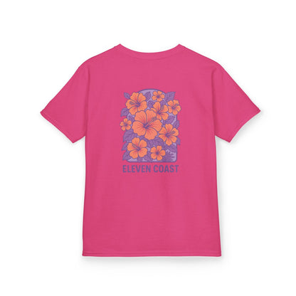 Kids Floral Hibiscus Shirt Lavender 