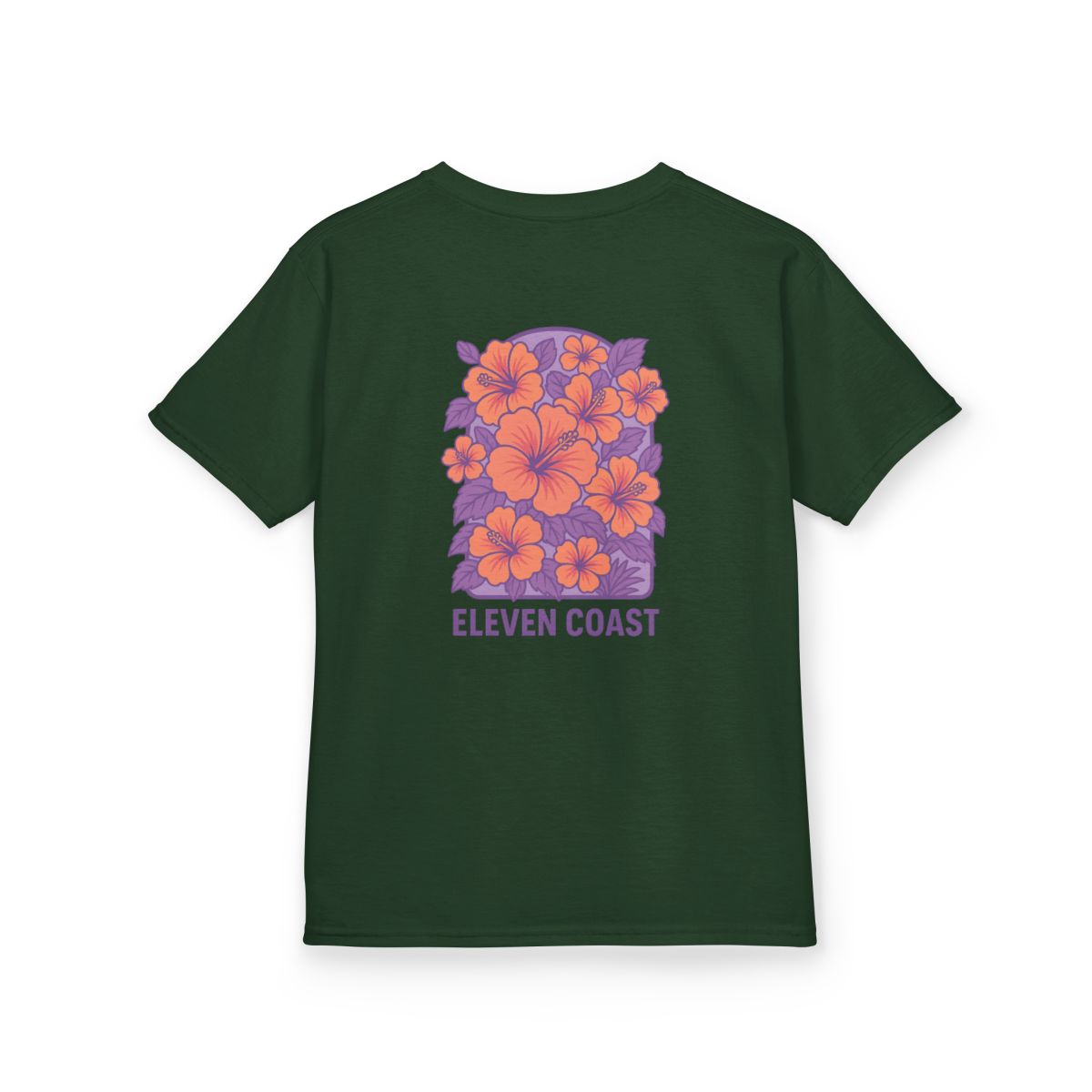 Kids Floral Hibiscus Shirt Lavender #en:color_forest-green,fr:couleur_vert-foret