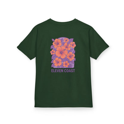 Kids Floral Hibiscus Shirt Lavender 