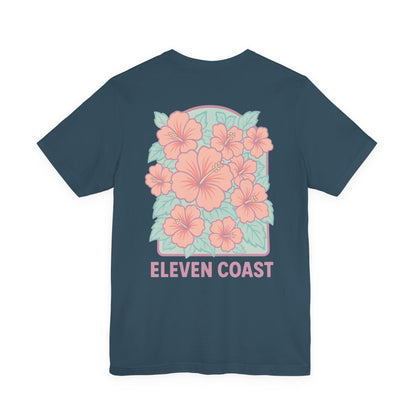 Men's Hibiscus Floral T-Shirt Dawn Pink 