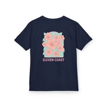 Kids Floral Hibiscus Shirt Pink #en:color_navy