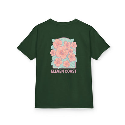 Kids Floral Hibiscus Shirt Pink #en:color_forest-green