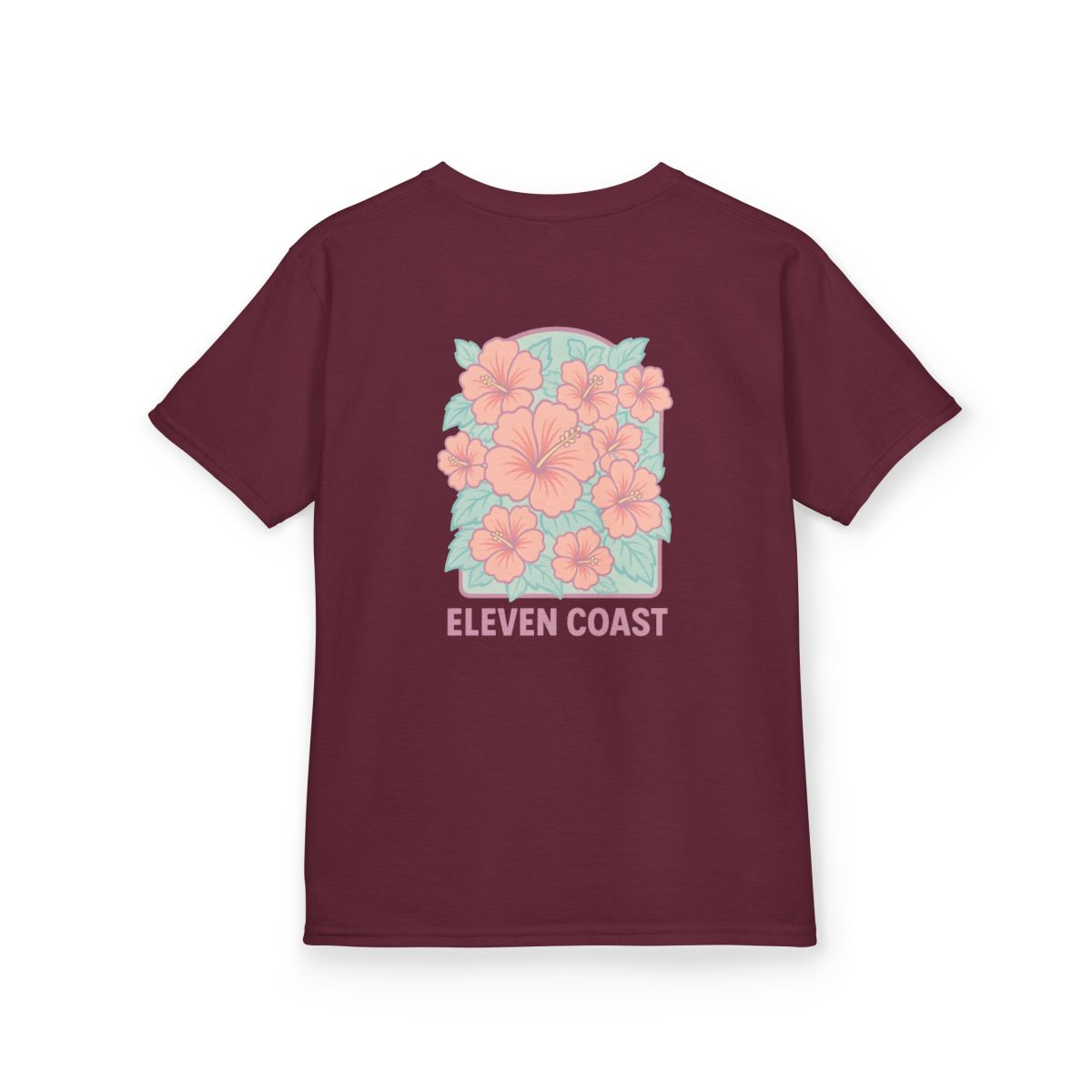 Kids Floral Hibiscus Shirt Pink #en:color_maroon