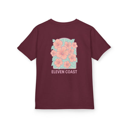 Kids Floral Hibiscus Shirt Pink #en:color_maroon