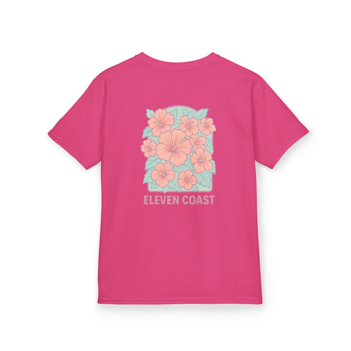 Kids Floral Hibiscus Shirt Pink #en:color_heliconia,fr:couleur_fuchsia-héliconia