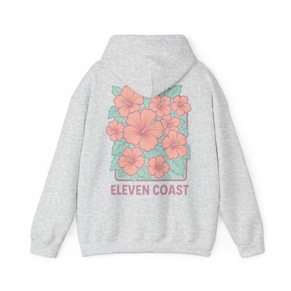 Hibiscus Floral Pink Hoodie For Men 