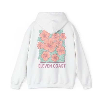 Hibiscus Floral Pink Hoodie For Men 