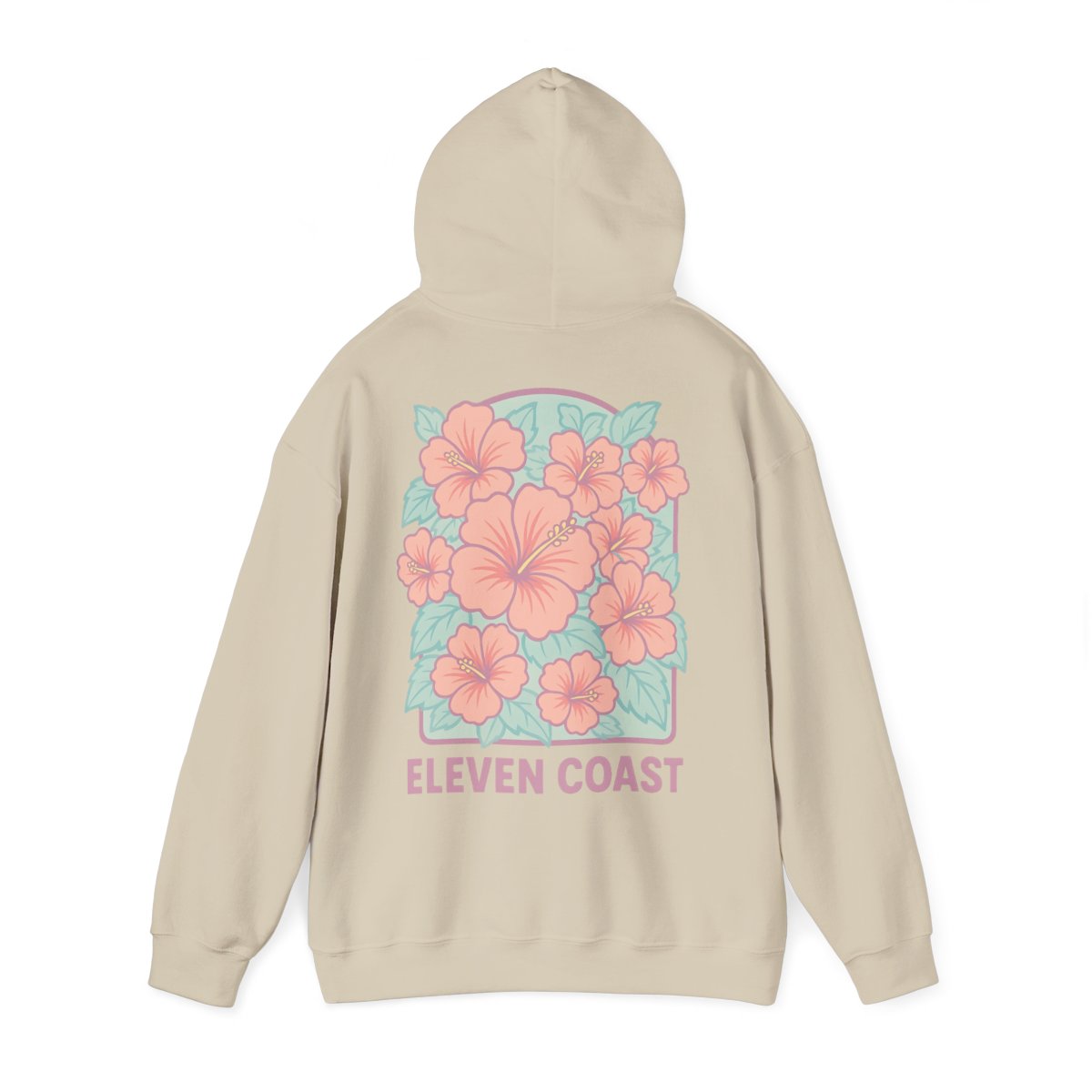 Hibiscus Floral Pink Hoodie For Men 