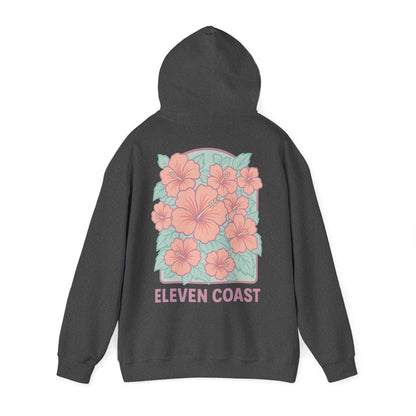 Hibiscus Floral Pink Hoodie For Men 