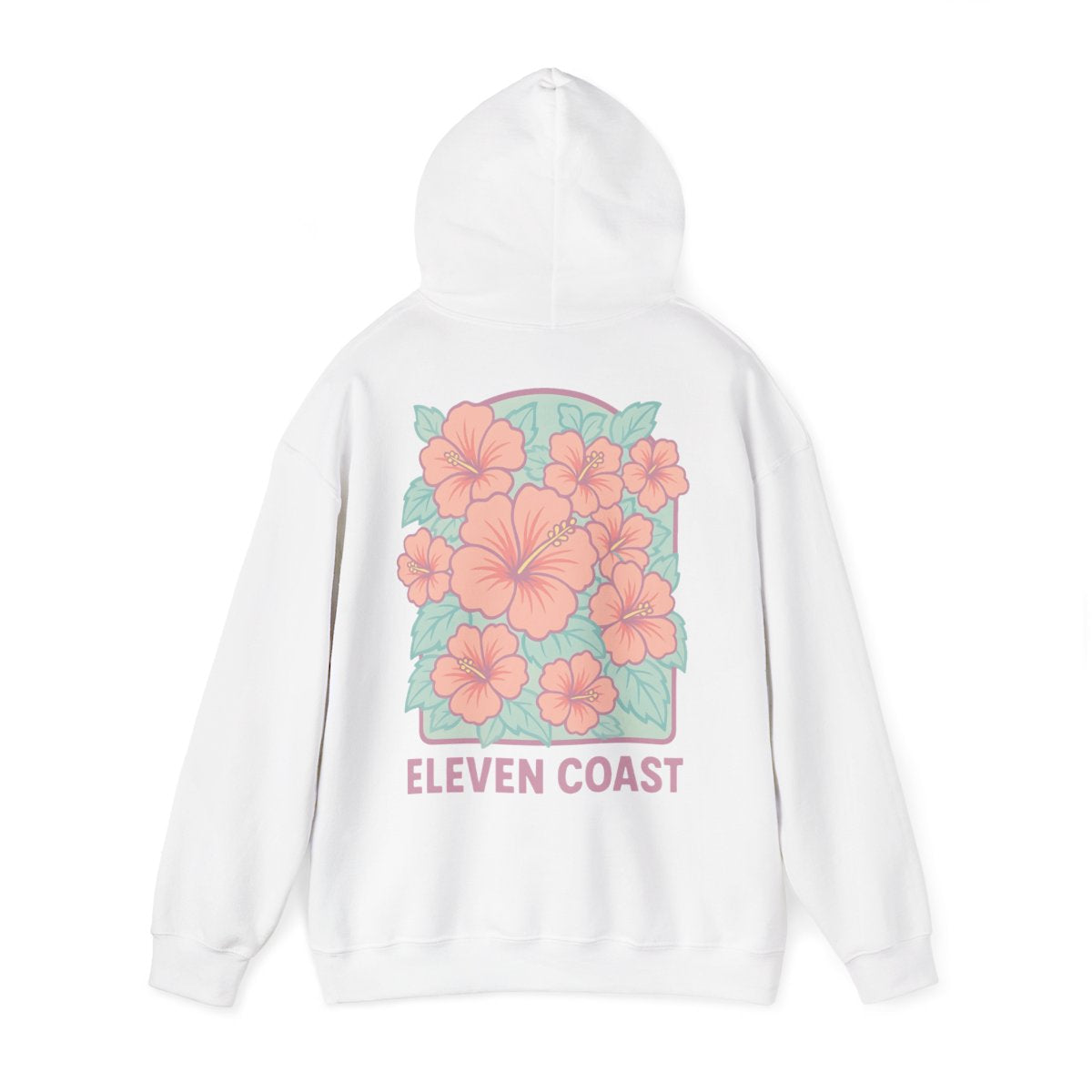Hibiscus Floral Pink Hoodie For Men 