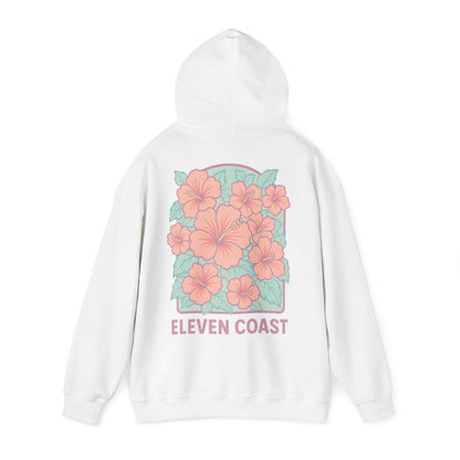 Hibiscus Floral Pink Hoodie For Men 