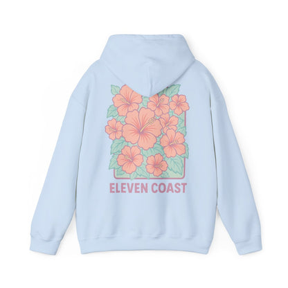 Hibiscus Floral Pink Hoodie For Men 