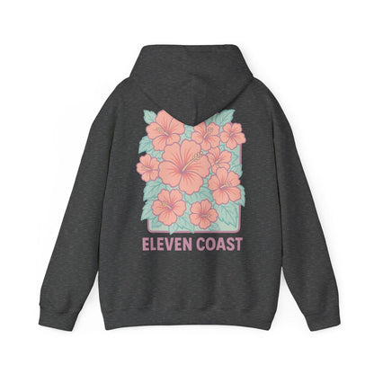 Hibiscus Floral Pink Hoodie For Men 