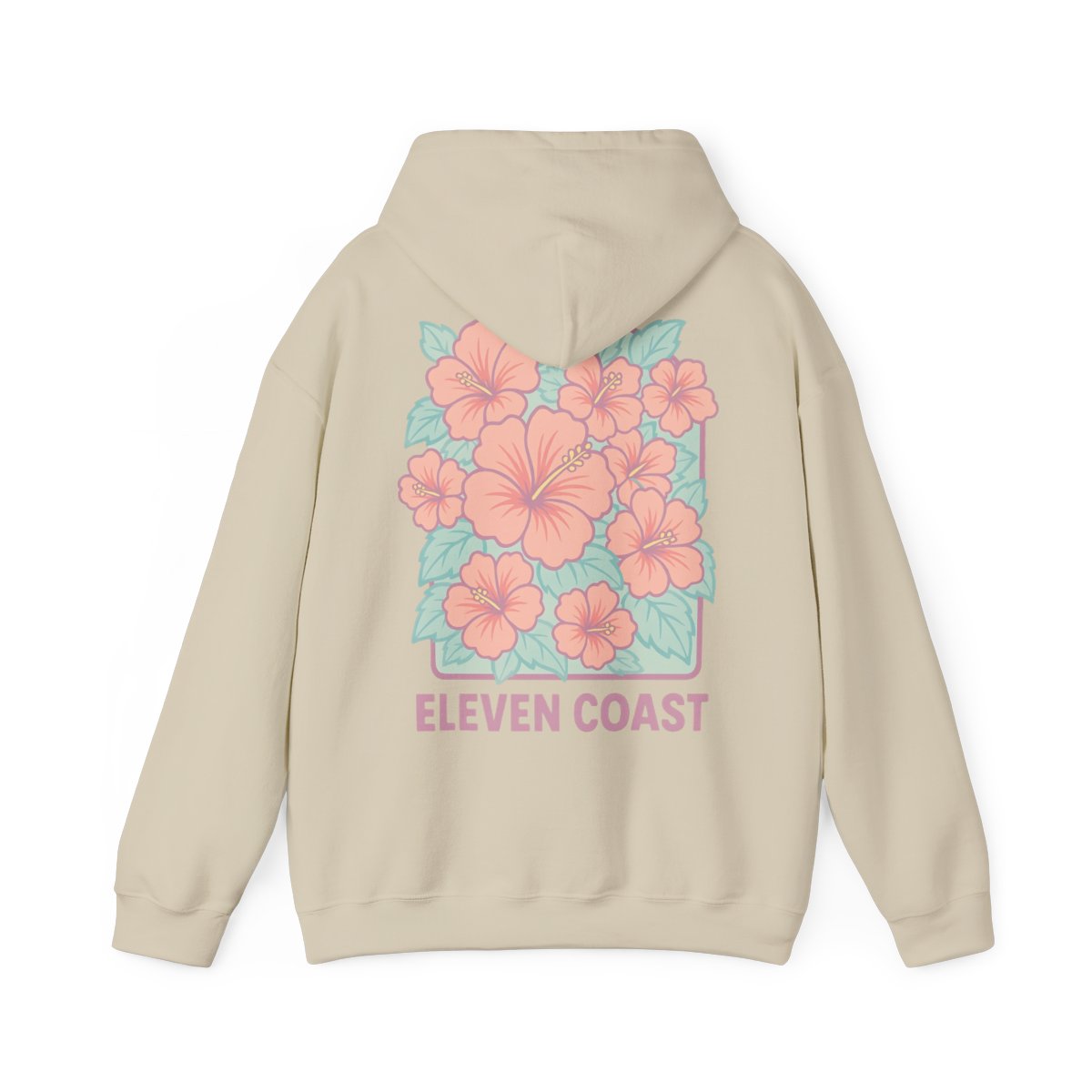 Hibiscus Floral Pink Hoodie For Men 