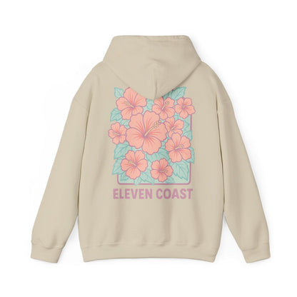 Hibiscus Floral Pink Hoodie For Men 