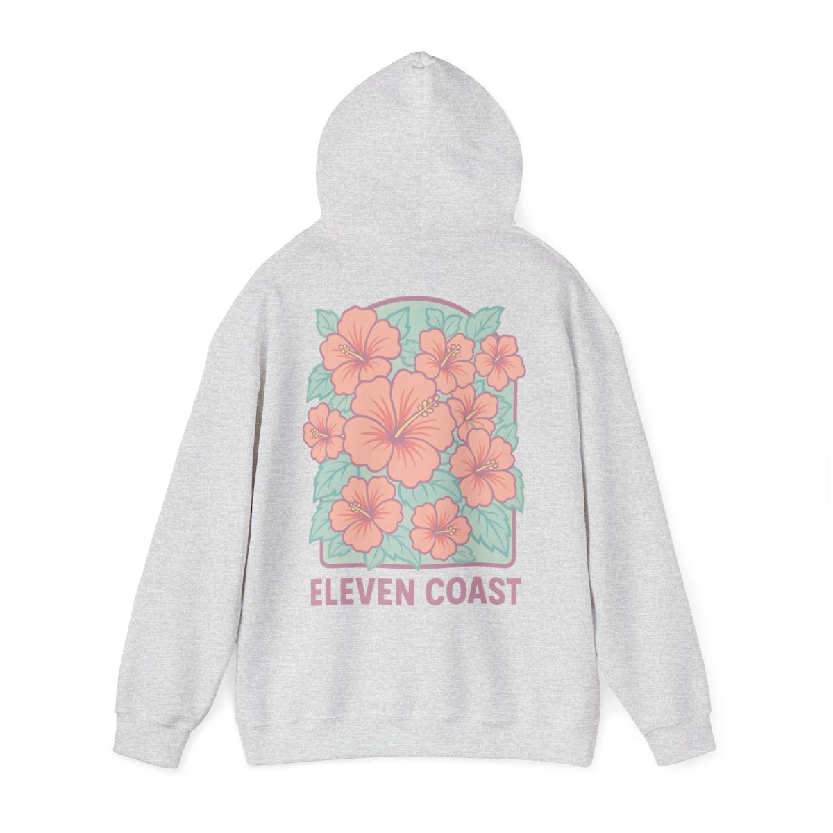 Hibiscus Floral Pink Hoodie For Men 