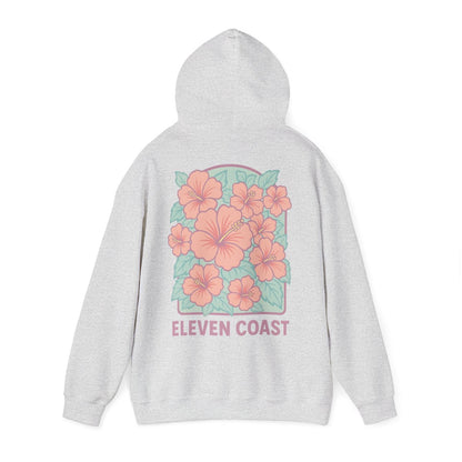 Hibiscus Floral Pink Hoodie For Men 
