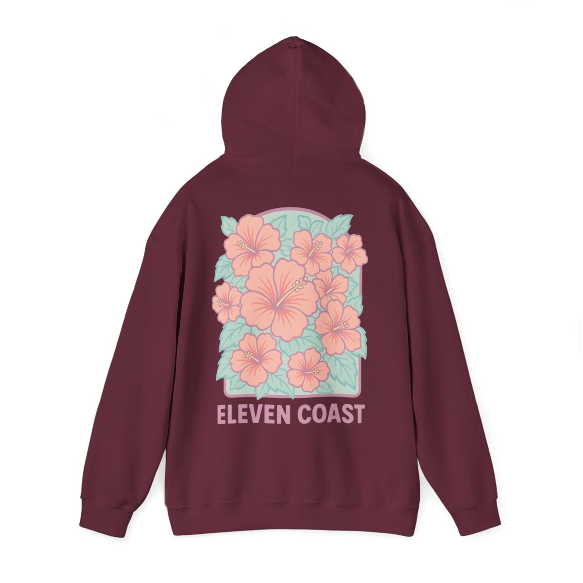 Hibiscus Floral Pink Hoodie For Men 