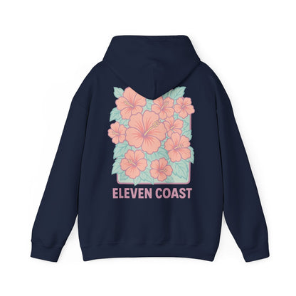 Hibiscus Floral Pink Hoodie For Men 