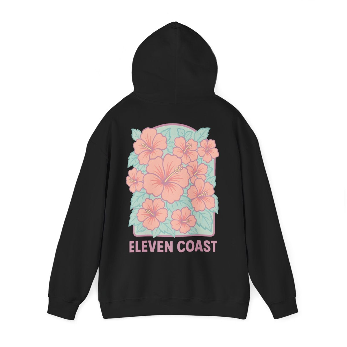 Hibiscus Floral Pink Hoodie For Men 
