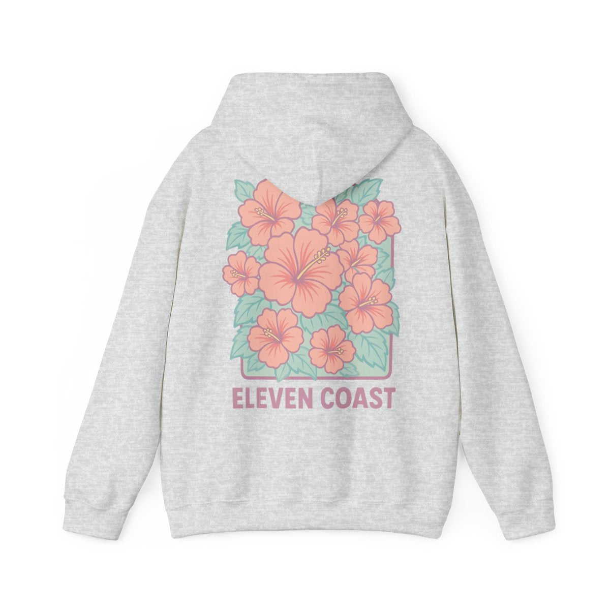 Floral Hibiscus Hoodie For Women Pink #en:color_ash,fr:couleur_cendre
