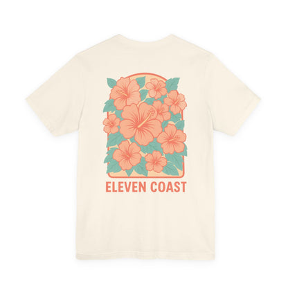 Men's Hibiscus Floral Orange T-Shirt 