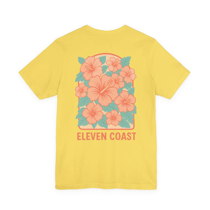 Men's Hibiscus Floral Orange T-Shirt 