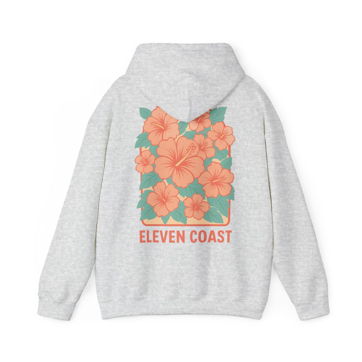 Men's Floral Orange Hoodie Warmth Comfort 