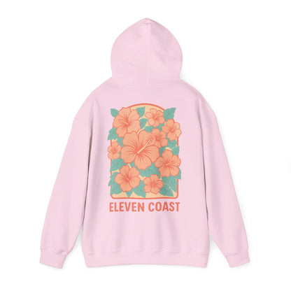 Men's Floral Orange Hoodie Warmth Comfort 