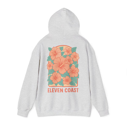 Men's Floral Orange Hoodie Warmth Comfort 