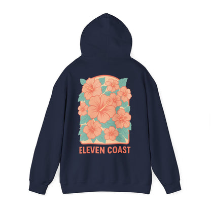Men's Floral Orange Hoodie Warmth Comfort 
