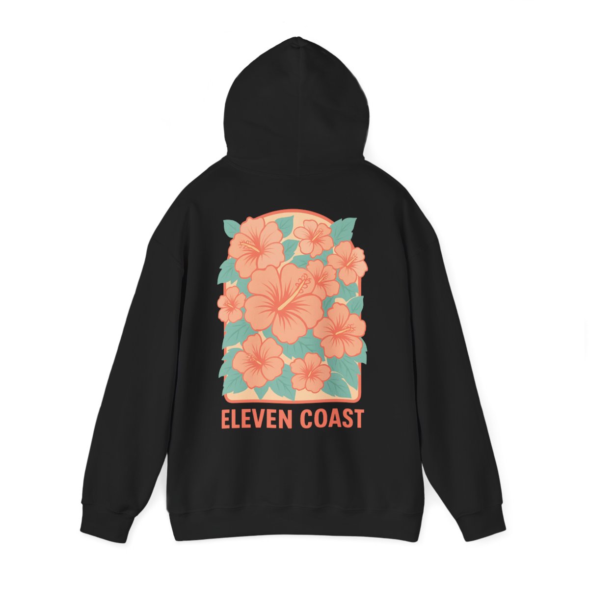 Men's Floral Orange Hoodie Warmth Comfort 
