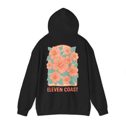 Men's Floral Orange Hoodie Warmth Comfort 
