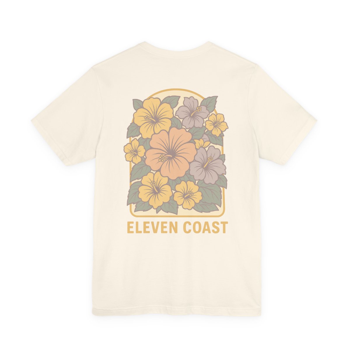 Hibiscus Floral T-Shirt For Women #en:color_natural,fr:couleur_naturel