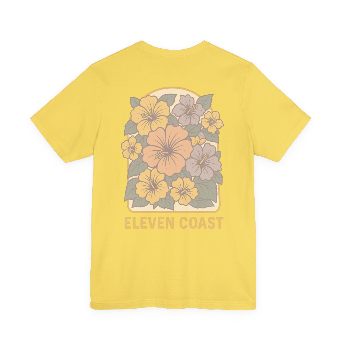 Hibiscus Floral T-Shirt For Women #en:color_maize-yellow,fr:couleur_jaune-mais