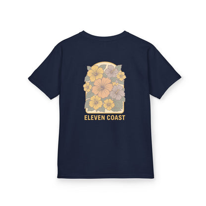 Kids Floral Hibiscus Tee Lemon Zest 