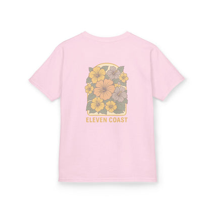 Kids Floral Hibiscus Tee Lemon Zest 
