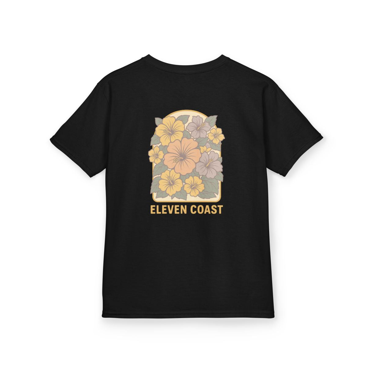 Kids Floral Hibiscus Tee Lemon Zest 