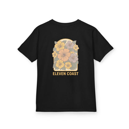 Kids Floral Hibiscus Tee Lemon Zest 