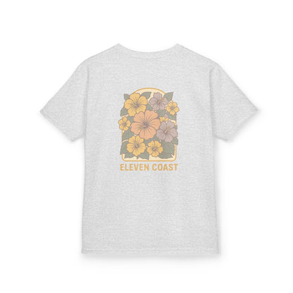 Kids Floral Hibiscus Tee Lemon Zest 
