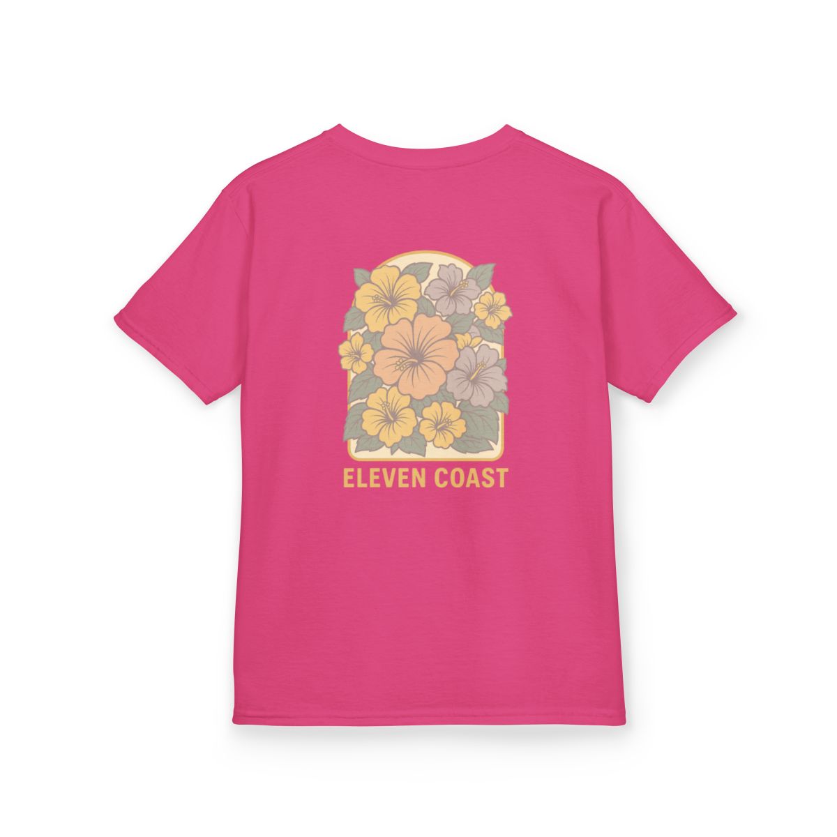 Kids Floral Hibiscus Tee Lemon Zest 